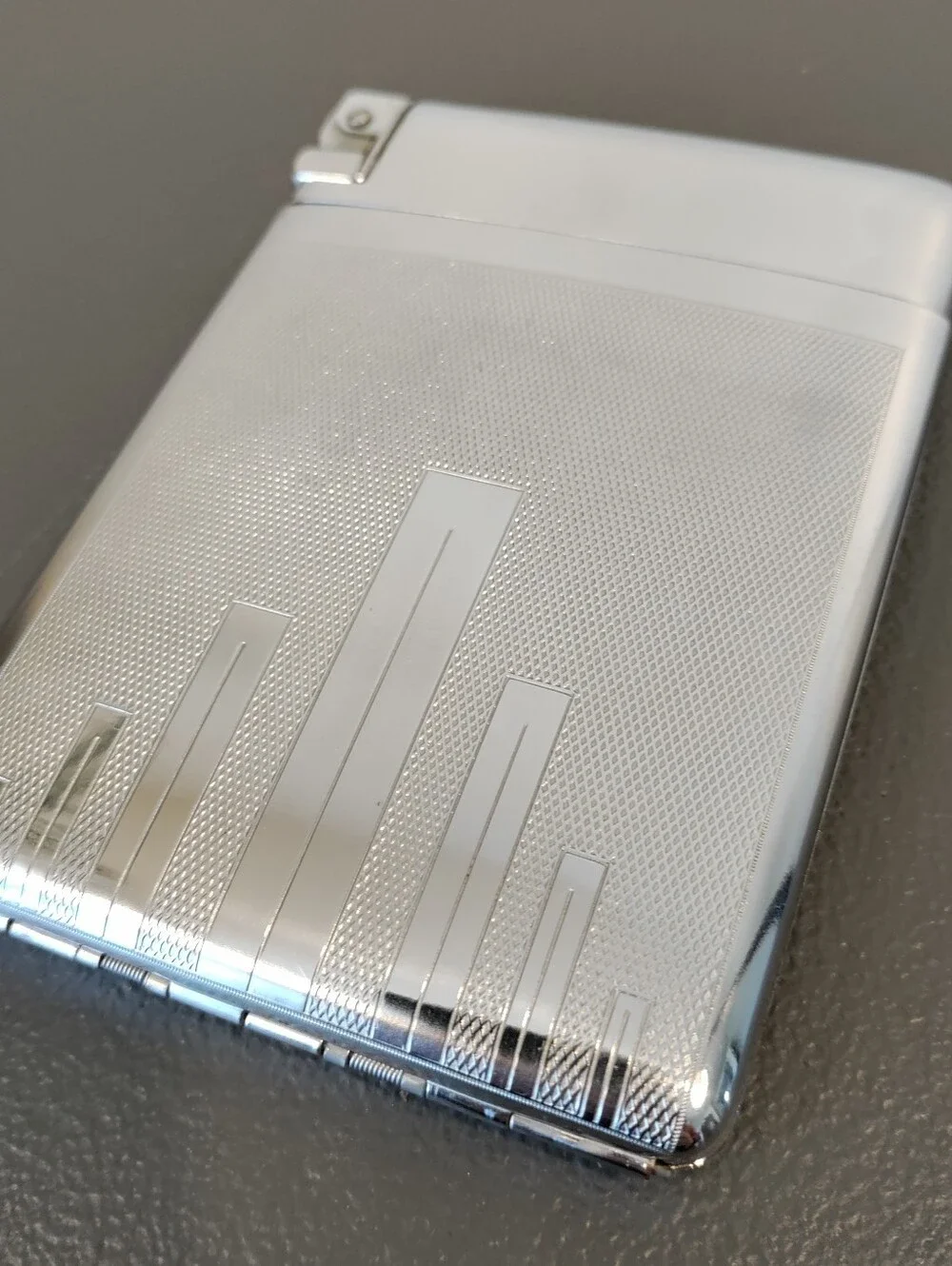 Vintage French Art Deco Surcouf Petrol Lighter cigarette case RARE